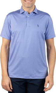 TailorByrd Geo Floral Performance Polo