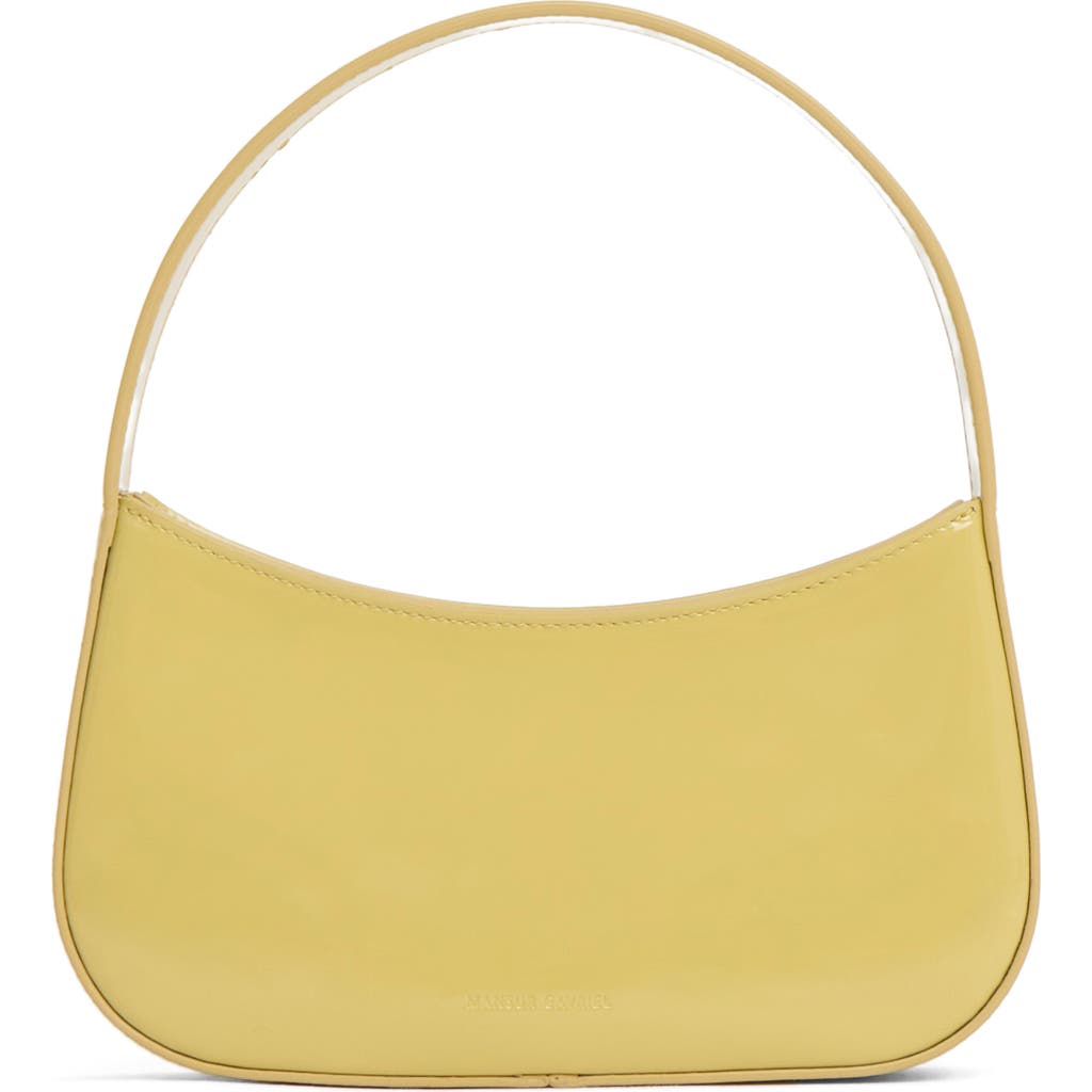 Mansur Gavriel Mini Bonbon Patent Leather Shoulder Bag In Yellow