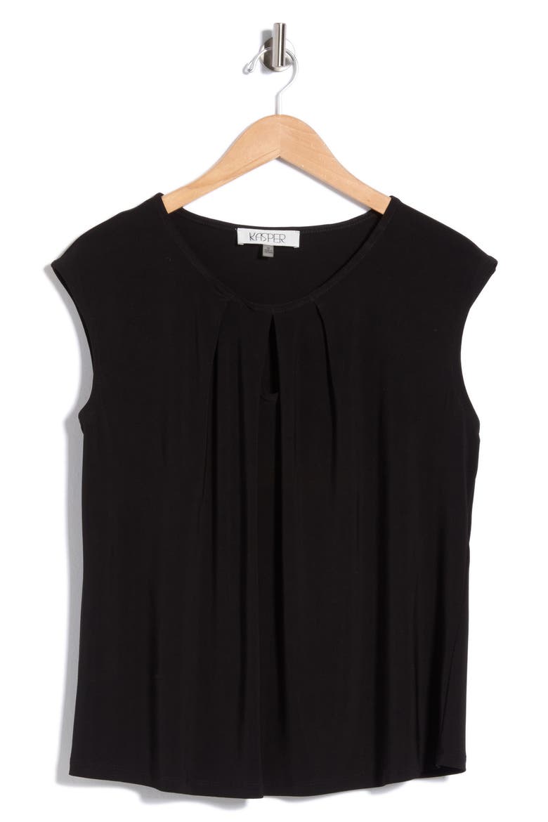 Cap Sleeve Top, Main, color, BLACK