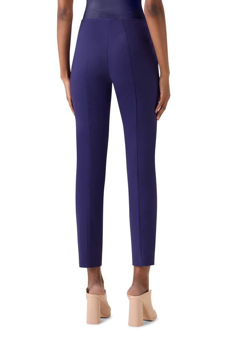Melissa Techno Cotton Blend Crop Pants, Alternate, color, DARK PURPLE