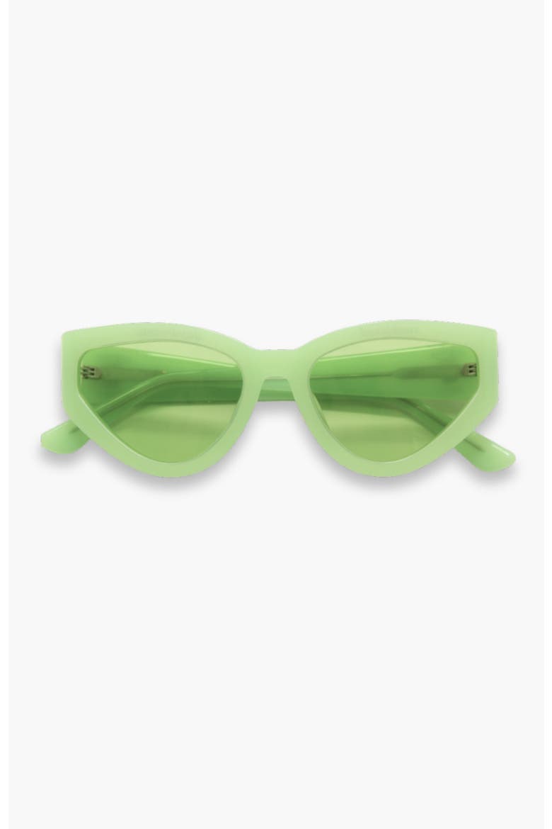 Nolita Cateye Polarized Sunglasses, Main, color, Lime