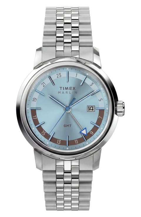 Marlin GMT Stainless Steel Bracelet Watch