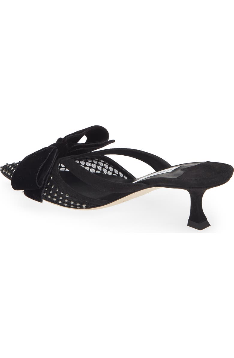 Jimmy Choo Flaca Bow & Crystal Embellished Pointed Toe Mule, Alternate, color,