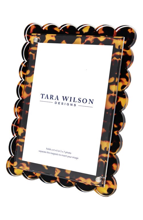 Tara Wilson Designs Scallop Picture Frame In Brown
