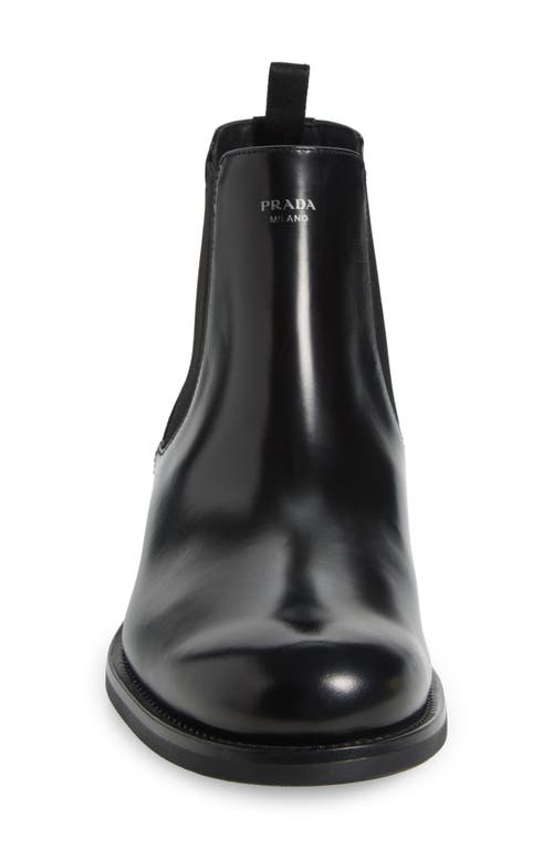 Prada Black Slip On Boots In Nero