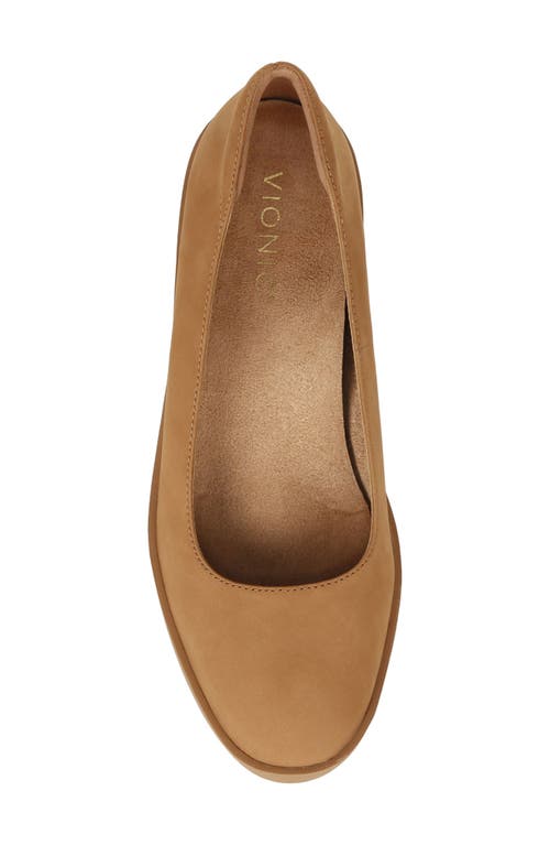Vionic Sereno Pump Womens 6.5 Brown Nubuck Round Toe Platform Wedge Heel Khd1468 In Brown