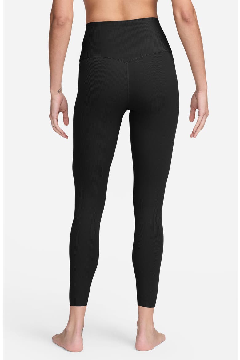 Zenvy Gentle Support High Waist Rib Leggings, Alternate, color, 010 010 BLACK/BLACK