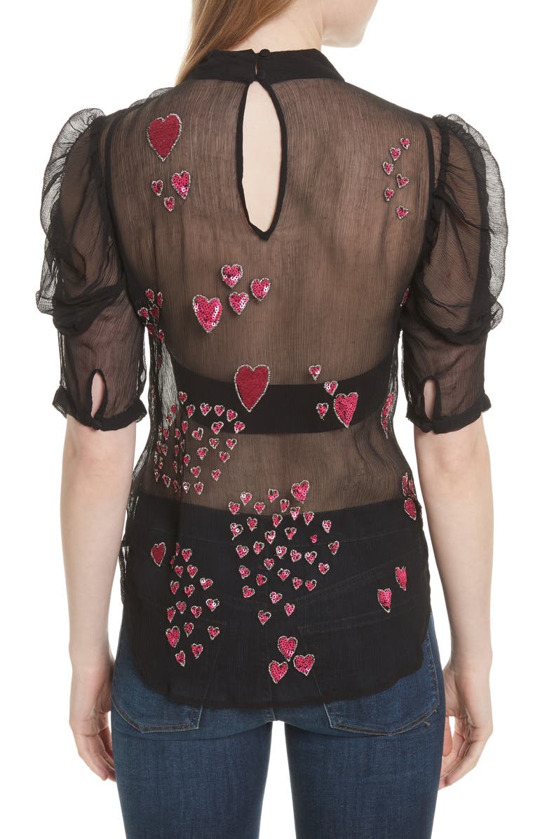 Free People So in Love Embroidered Blouse, Alternate, color,
