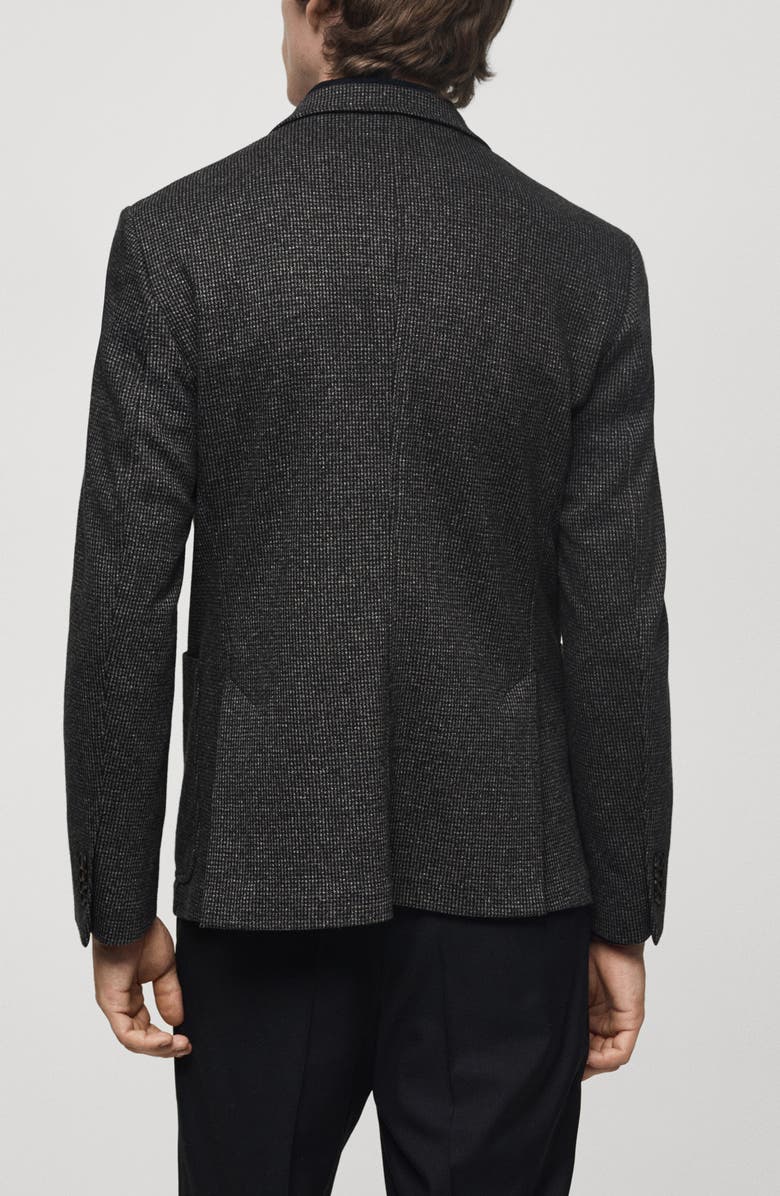 MANGO Slim Fit Micro Houndstooth Sport Coat, Alternate, color, 