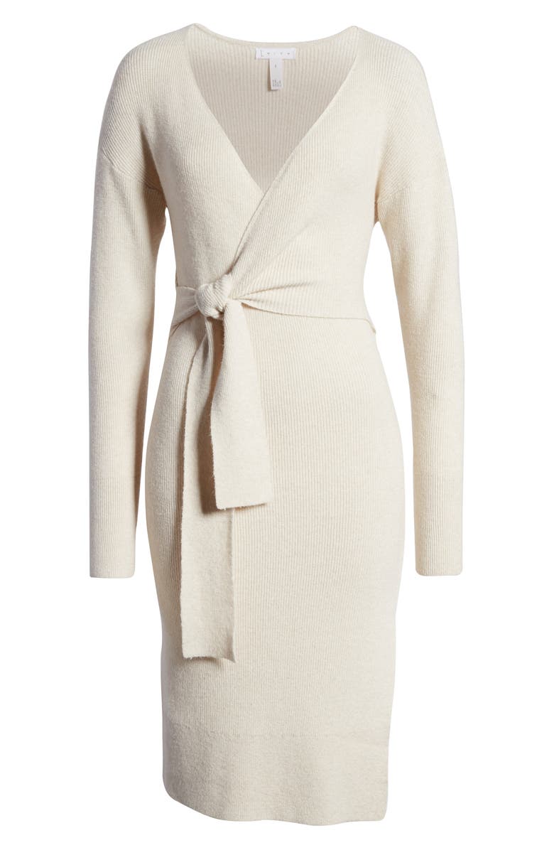 Leith Wrap Sweater Dress, Alternate, color, 