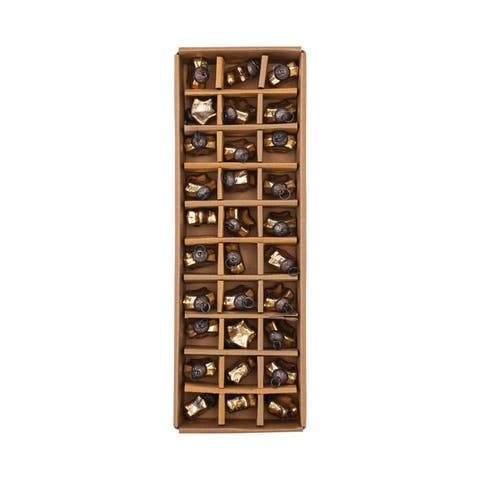 Glass Star Ornaments in Kraft Box, Set of 30