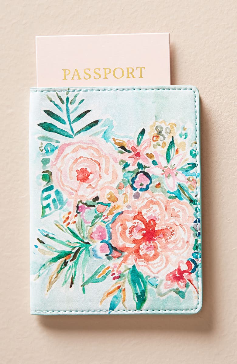 Anthropologie Home Anthropologie Wild At Heart Passport Case, Main, color,