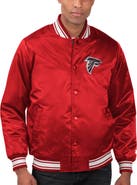 STARTER Men's Starter Red Atlanta Falcons Locker Room Satin Varsity Full-Snap Jacket