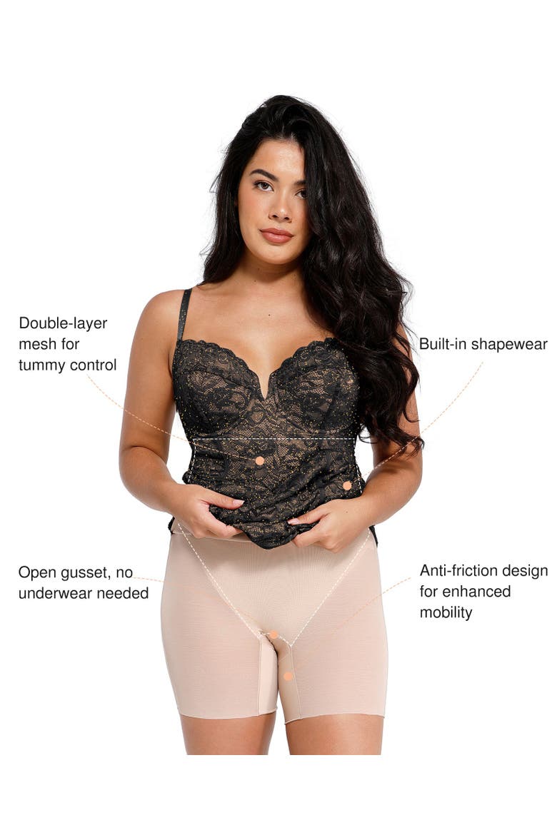 underwear for side cut dress gakvbuo Mini Nightdress Lingerie For Women Nightgown Side Split Plus Size  Lingerie Nightwear Sleepskirt Underwear Sleeveless Chemise Slip Lace Dress  Satin Homewear Sleepwear