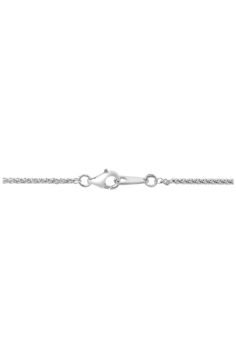 Sterling Silver Diamond Open Circle Pendant Necklace, Alternate, color, SILVER/ WHITE