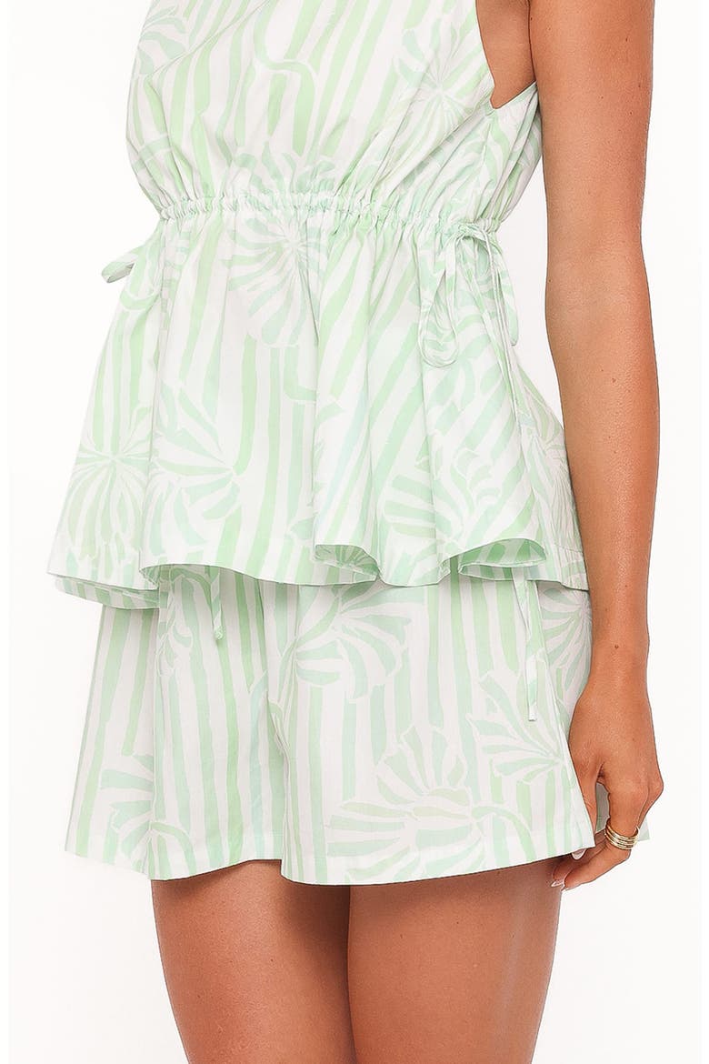 Rory Gingham Cotton Shorts, Alternate, color, JADE PAINTED STRIPE