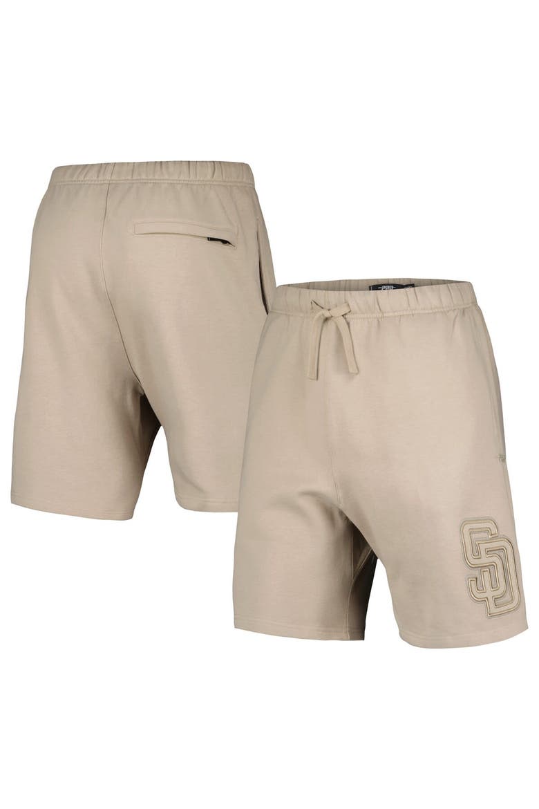 Men's Pro Standard Khaki San Diego Padres Neutral Fleece Shorts, Alternate, color, Khaki
