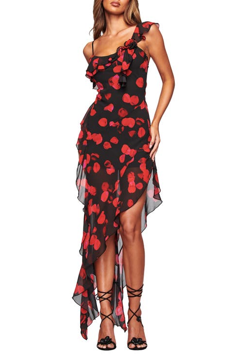 Julietta Floral Ruffle Maxi Dress