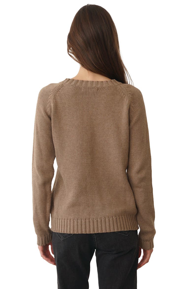 Sloane Cotton Crewneck Sweater, Alternate, color, Mocha