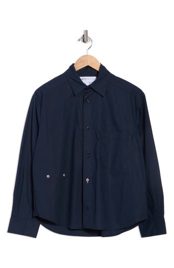 Cissa The Daily Cotton Button-up Shirt In Blue