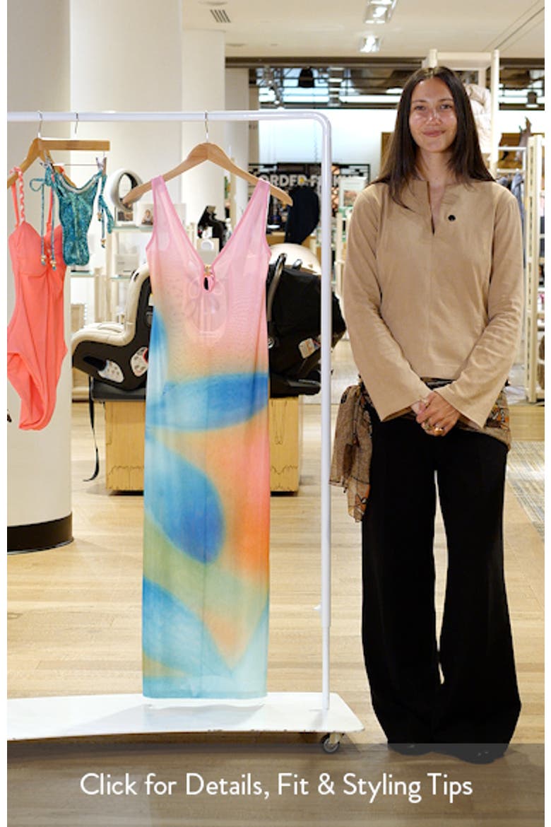 Plunge Mesh Maxi Dress video