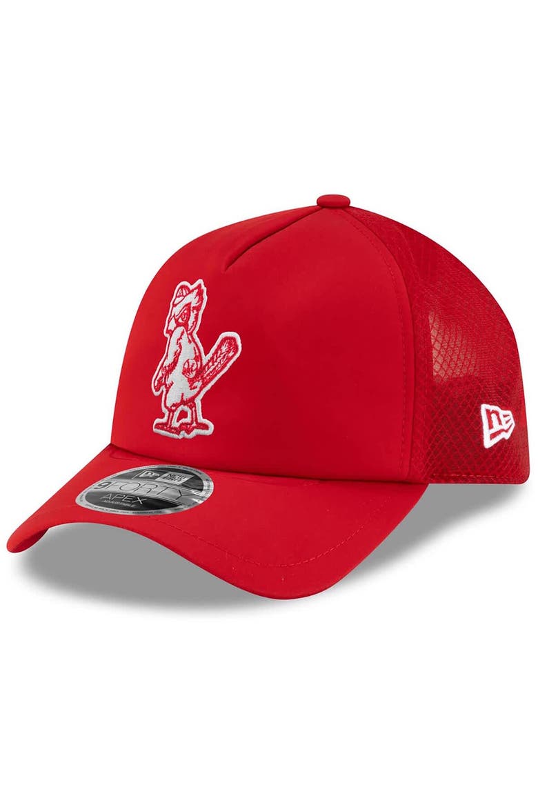 Men's New Era Red St. Louis Cardinals 2026 Batting Practice Alternate Apex 9FORTY Adjustable Hat, Main, color, Red