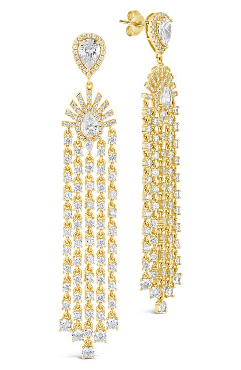 Selma Cubic Zirconia Statement Drop Earrings