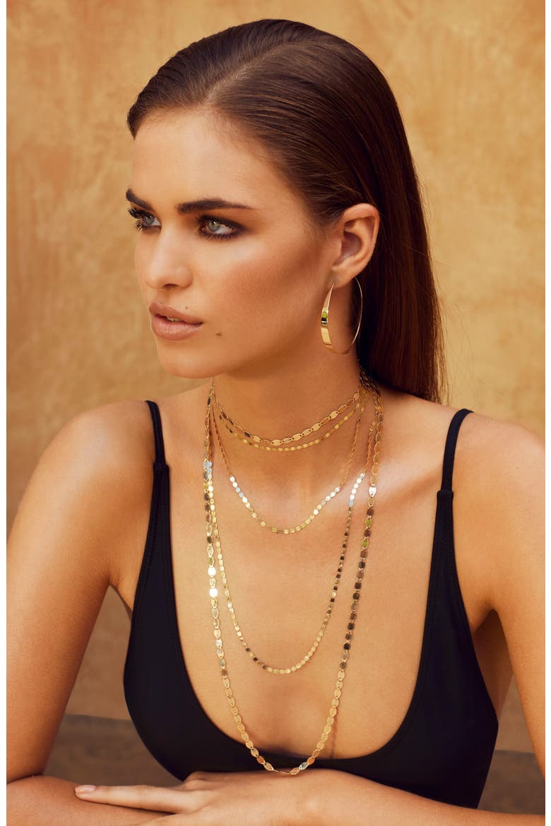 14K Gold XL Glam Hoops, Alternate, color, YELLOW GOLD