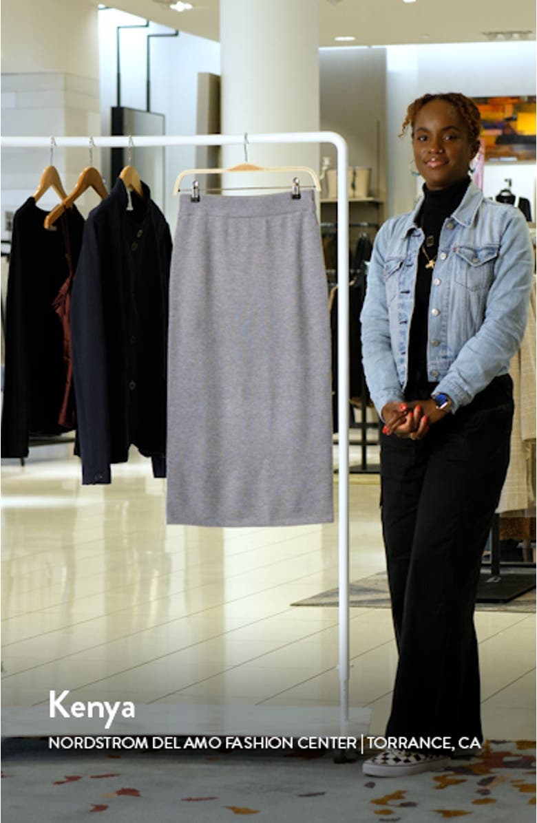 Rib Midi Sweater Skirt, sales video thumbnail