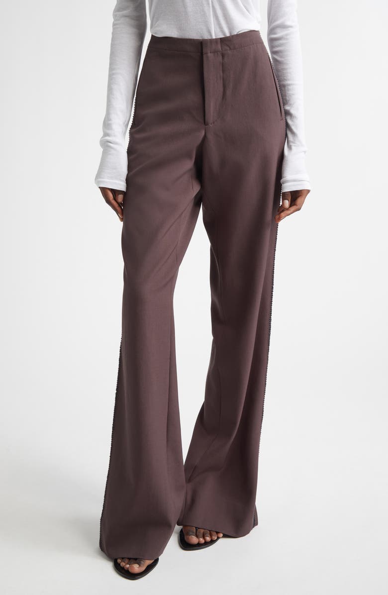 Diotima Unum Merino Wool Wide Leg Pants, Main, color, Passionfruit