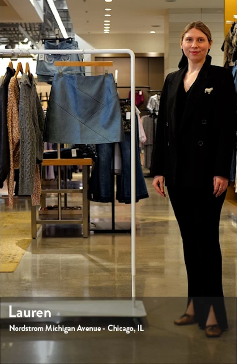 Pieced Faux Leather Miniskirt, sales video thumbnail