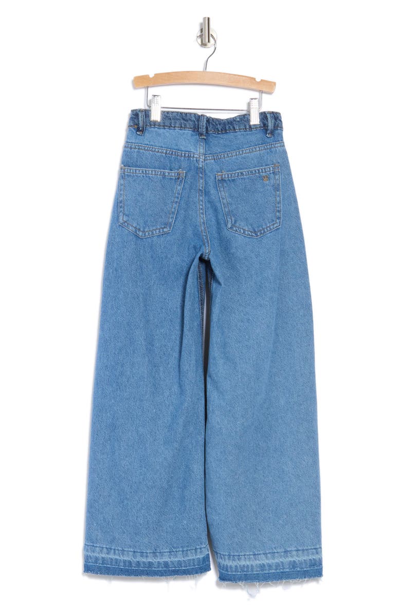 Jessica Simpson Kids' Contrast Ultra Wide Leg Jeans, Alternate, color, 