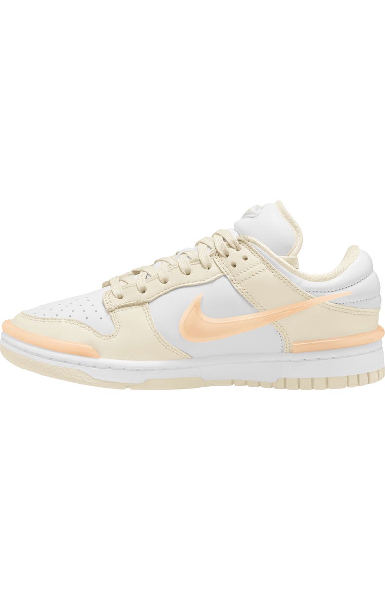 Nike Dunk Low Twist Sneaker, Alternate, color, Coconut Milk/ Guava Ice-White