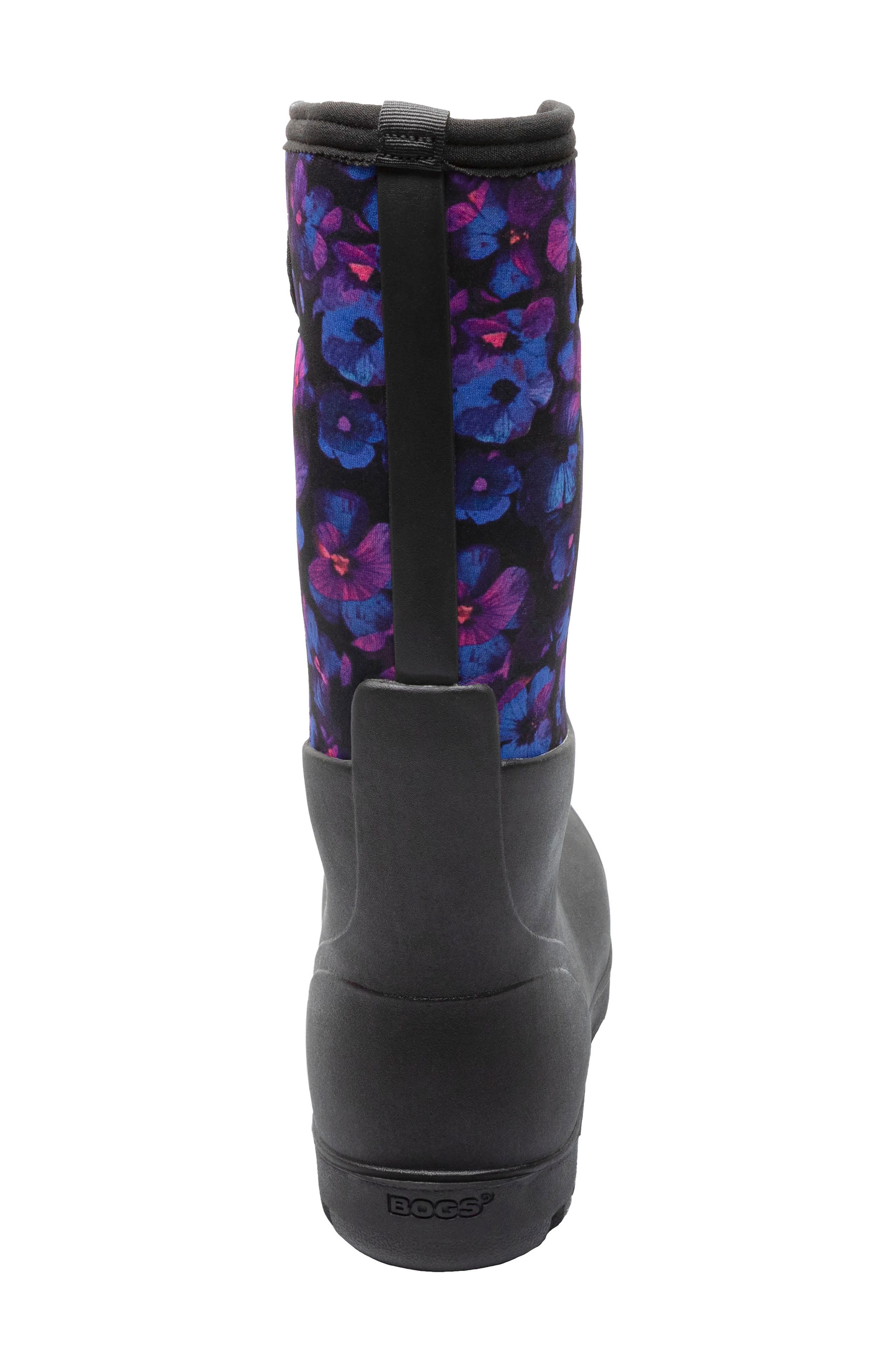Bogs Neo Classic Petals Waterproof Insulated Rain Boot, Alternate, color, 