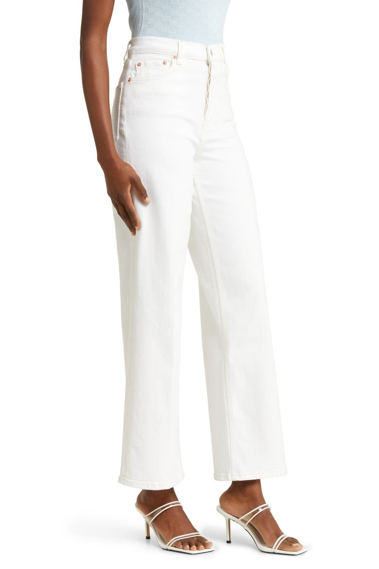 The Getty High Waist Wide Leg Jeans, Alternate, color, VINTAGE ECRU