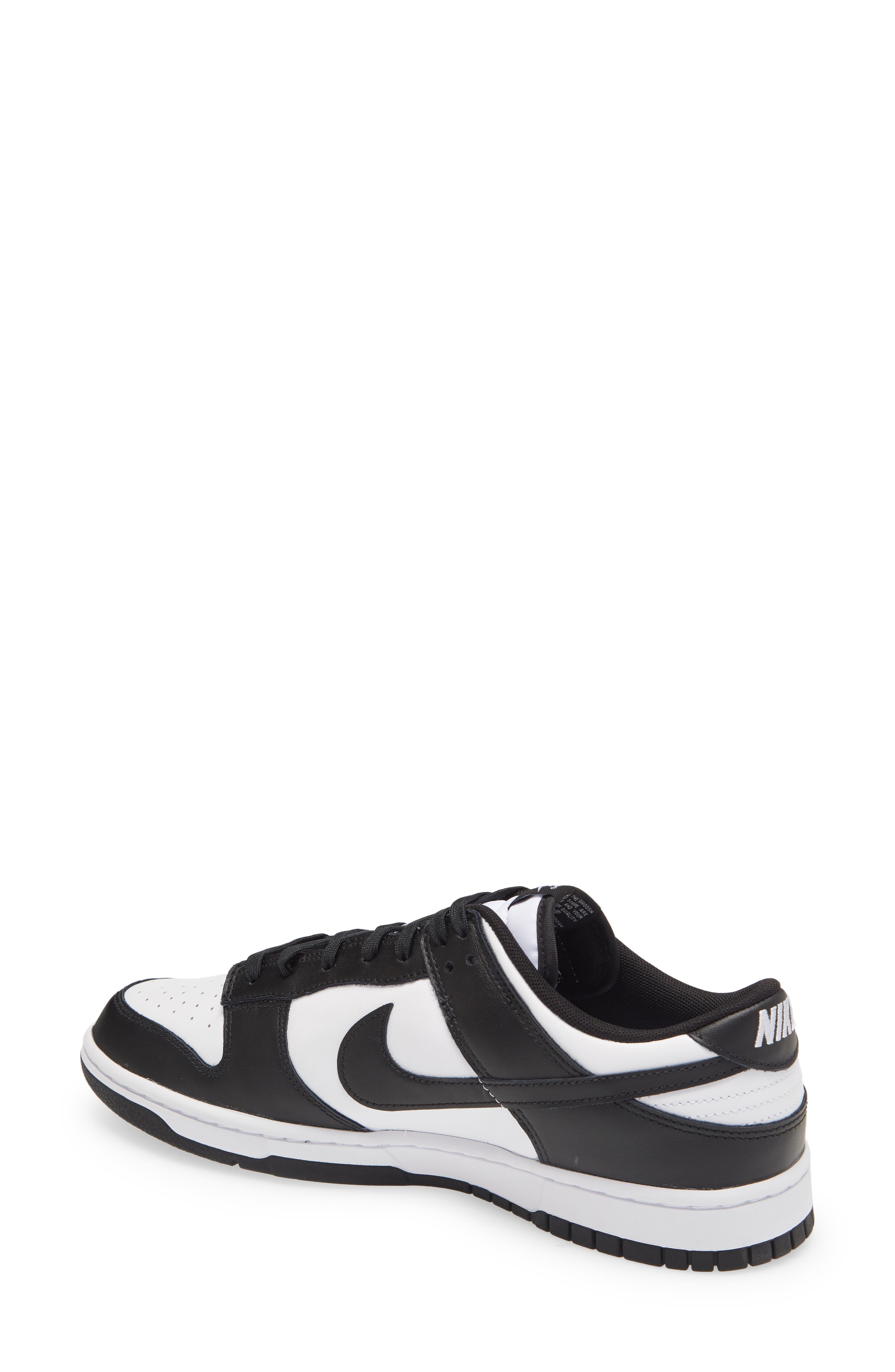 Nike Dunk Low Basketball Sneaker, Alternate, color, White/ Black/ White