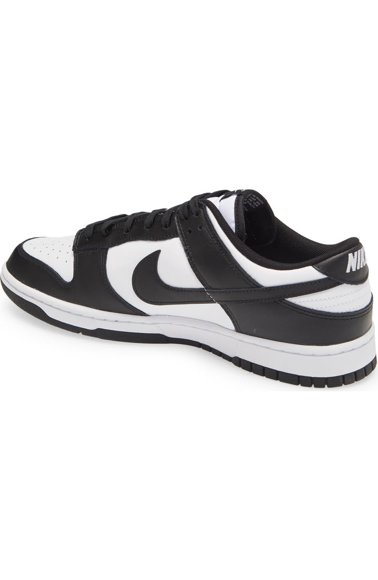 Nike Dunk Low Basketball Sneaker, Alternate, color, White/ Black/ White