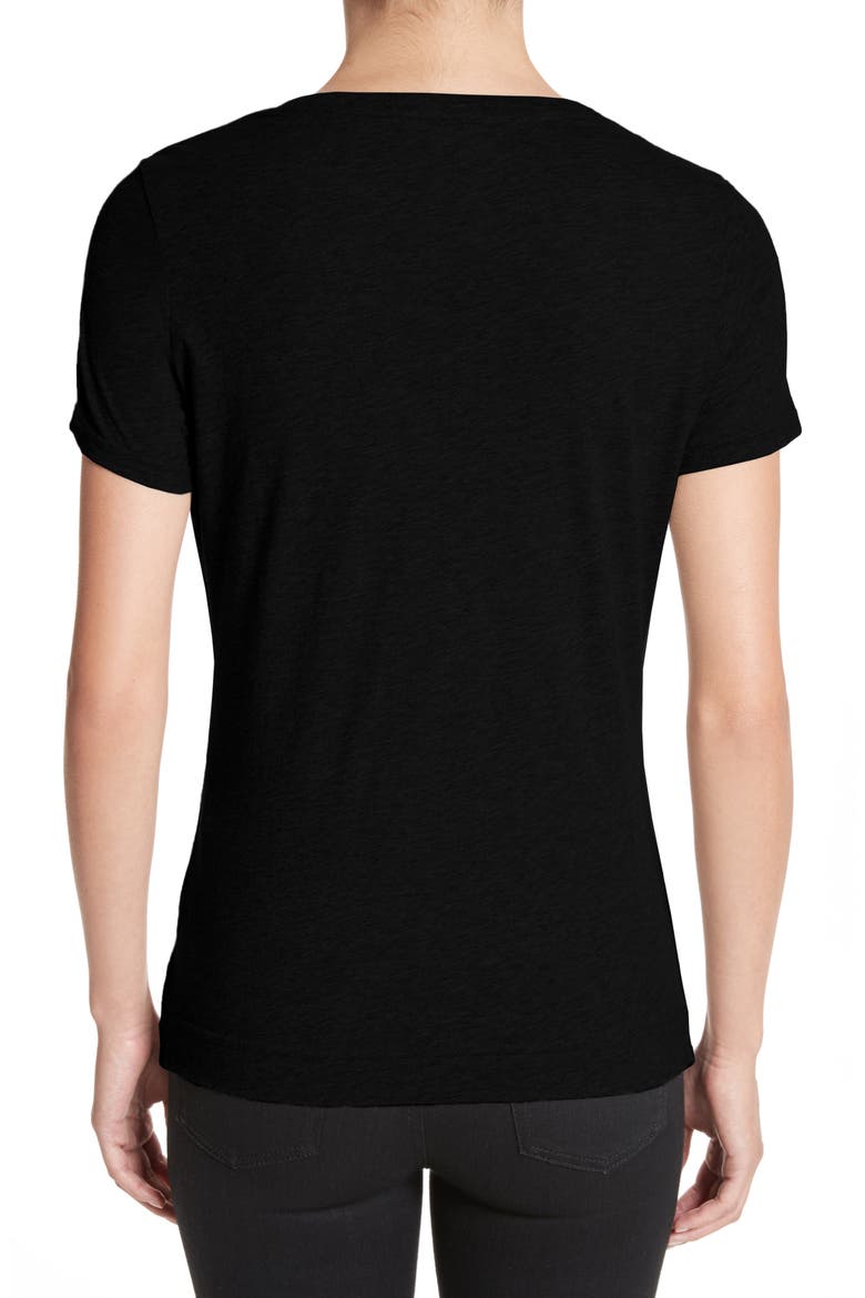 V-Neck T-Shirt, Alternate, color, BLACK