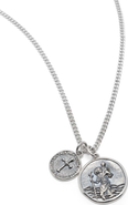 Nialaya Saint Christopher Double Medallion Necklace
