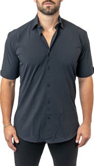 Maceoo Galileo Stretchcore Short Sleeve Performance Button-Up Shirt