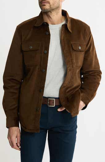 JACHS Stretch Cotton Corduroy Faux Shearling Lined Jacket
