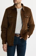 JACHS Stretch Cotton Corduroy Faux Shearling Lined Jacket