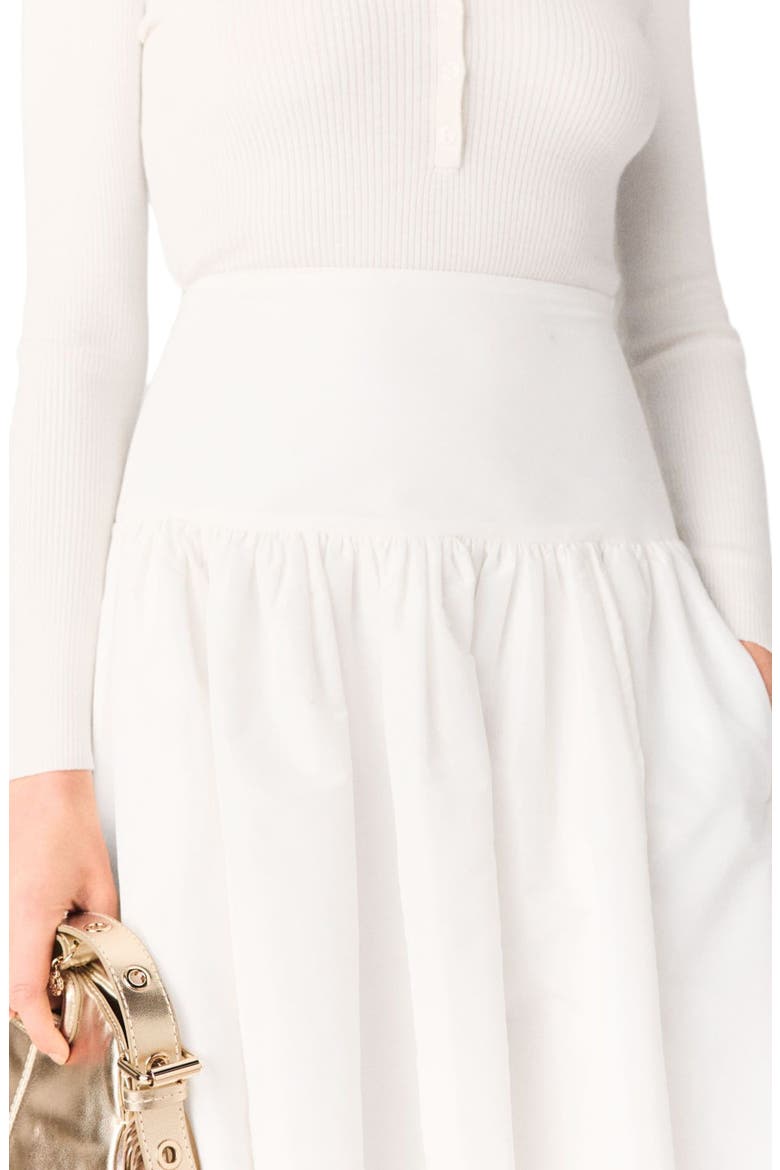 Long taffeta skirt, Alternate, color, White