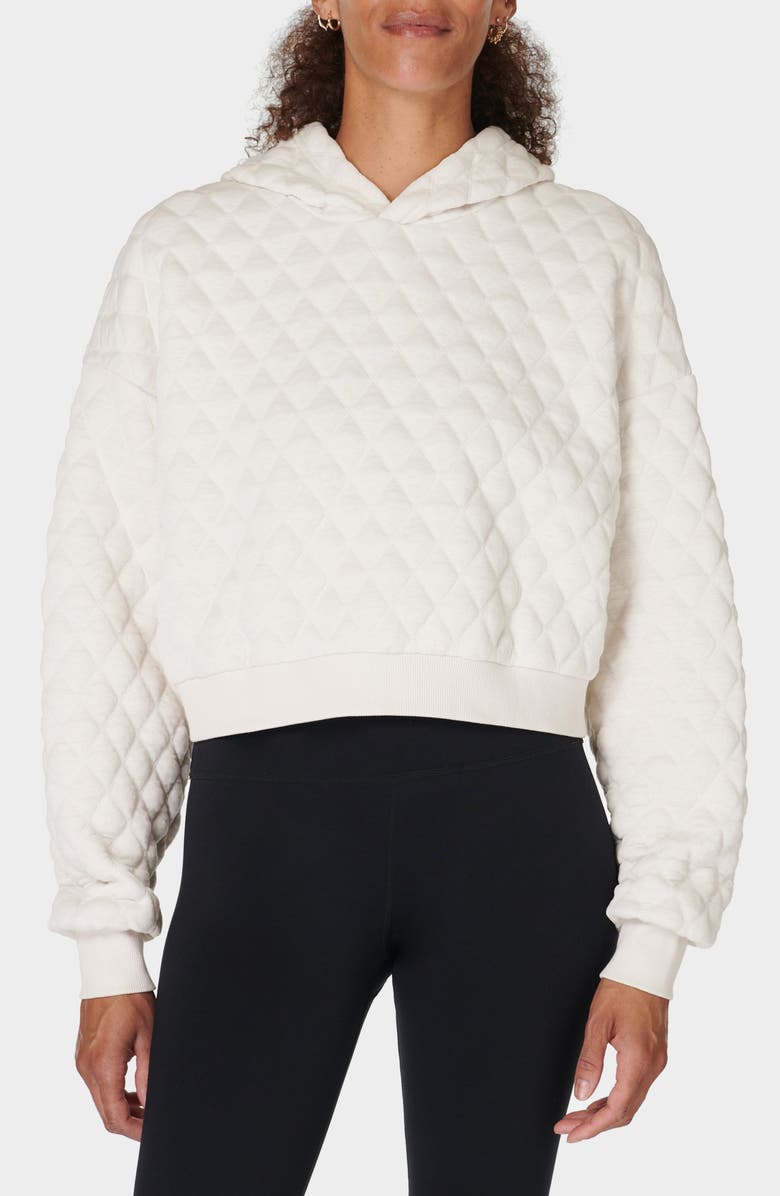 Sweaty Betty Sandwash Quilted Hoodie, Main, color, Marble White