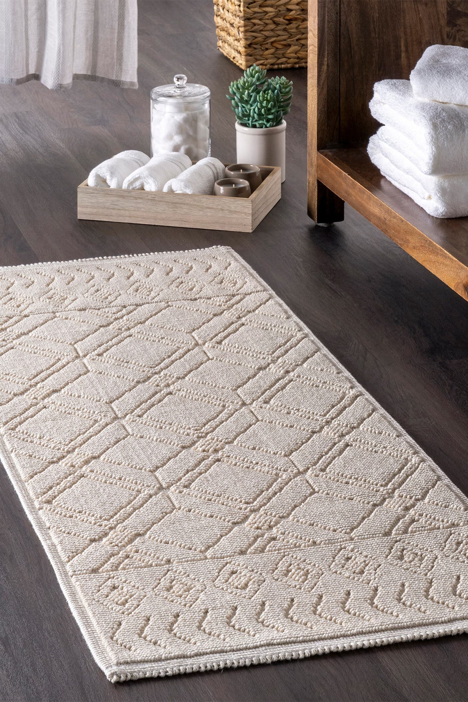 Ethan Textured Trellis Bath Mat (Women) | Nordstromrack