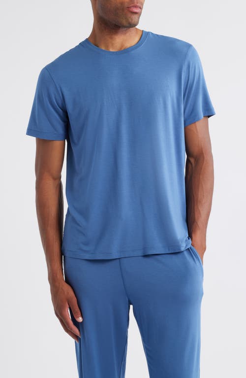 Daniel Buchler Stretch Modal & Silk Blend Pajama T-shirt In Blue