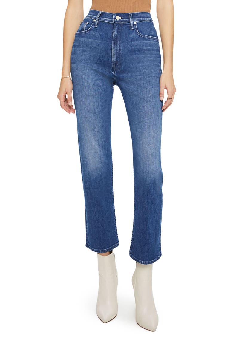 The Rider High Waist Ankle Straight Leg Jeans, Main, color, THIS IS BETWEEN US