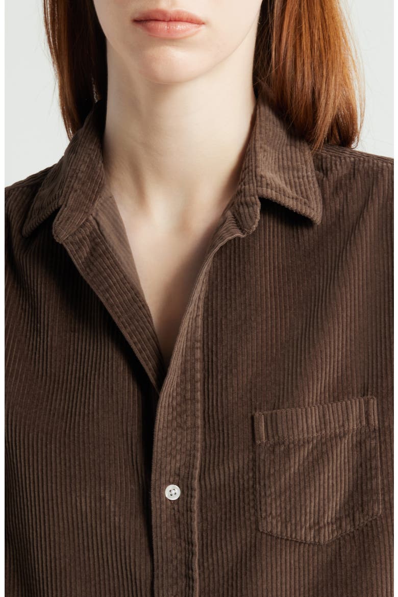 Eileen Relaxed Corduroy Button-Up Shirt, Alternate, color, SAGEBRUSH GREEN CORDUROY