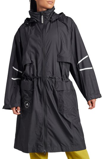 Adidas By Stella Mccartney Sportswear Long Parka In Black