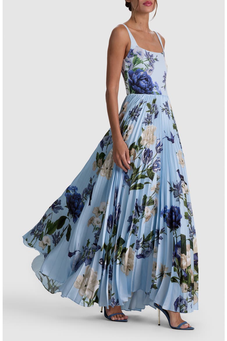Carolyn Pleated Gown, Alternate, color, FLY AWAY